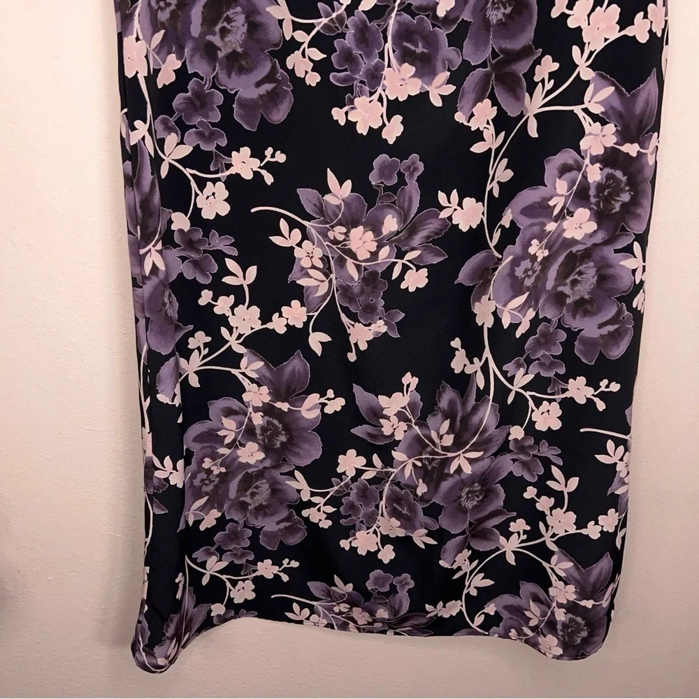 Vintage Small Hana Purple Floral Maxi Skirt Lightweight Womens Vintage 16